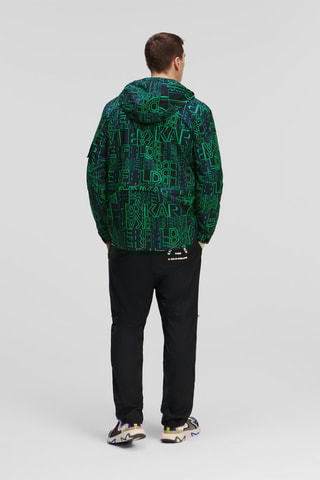 Coupe-vent à capuche 2 en 1 - Vert