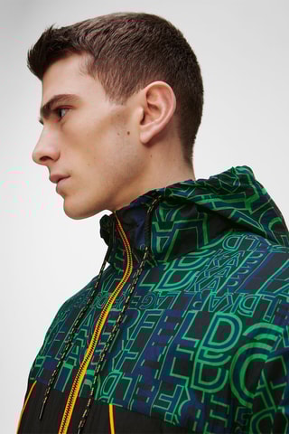 Coupe-vent à capuche 2 en 1 - Vert