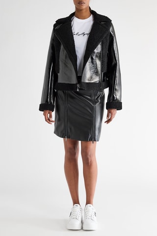 Veste bi-matière - Noir