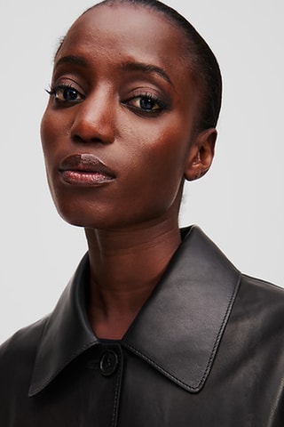 Veste en cuir - Noir