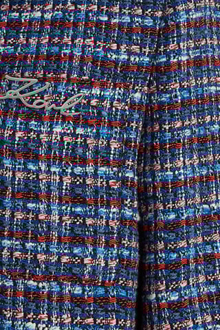 Veste en tweed - Bleu et rouge