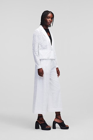 Veste en broderie anglaise - Blanc