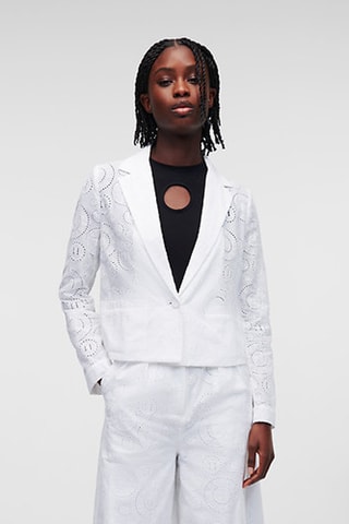 Veste en broderie anglaise - Blanc