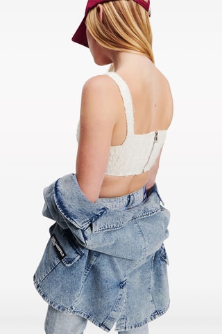 Crop top en coton biologique - Blanc