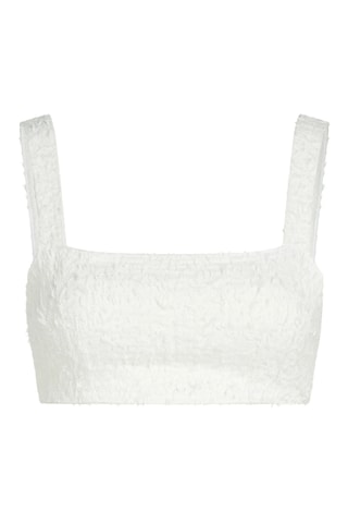 Crop top en coton biologique - Blanc