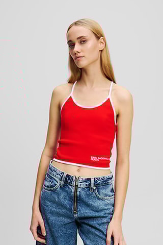 Top en coton biologique - Rouge