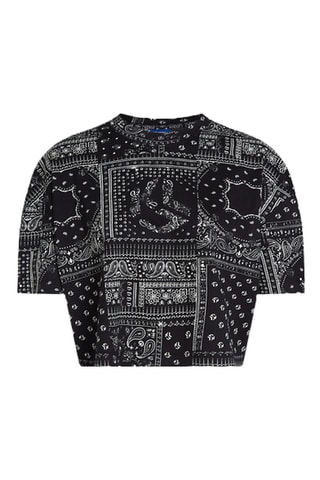 Top en coton biologique - Noir et blanc