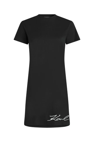 Robe droite en coton biologique - Noir