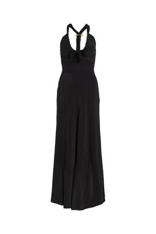 Robe longue en soie - Noir