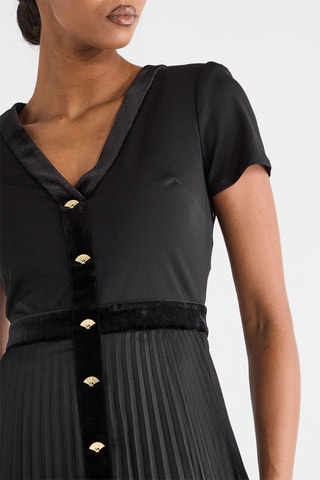 Robe plissée - Noir