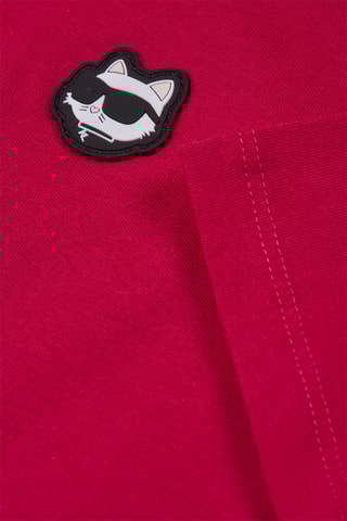 Robe t-shirt en coton biologique - Rouge