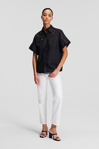 Chemisier en coton biologique - Noir