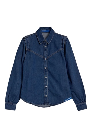 Chemisier en jean et coton biologique - Bleu