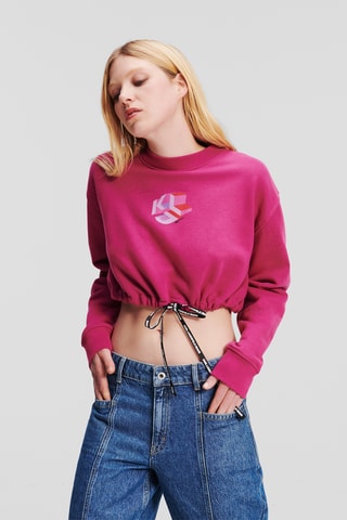 Sweat relaxed en coton biologique - Fuchsia