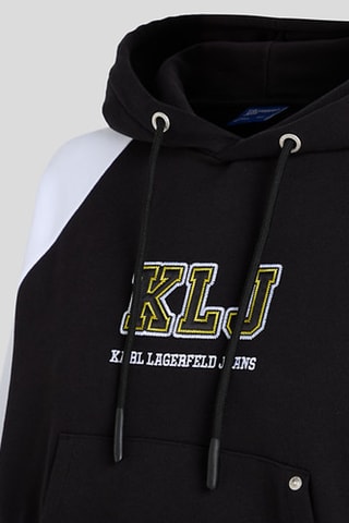 Sweat à capuche en coton biologique - Noir et blanc