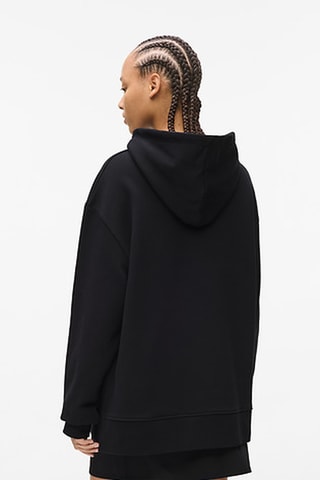 Sweat à capuche en coton biologique - Noir