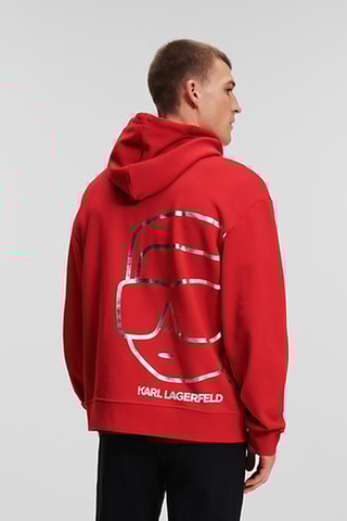 Sweat à capuche en coton biologique - Rouge