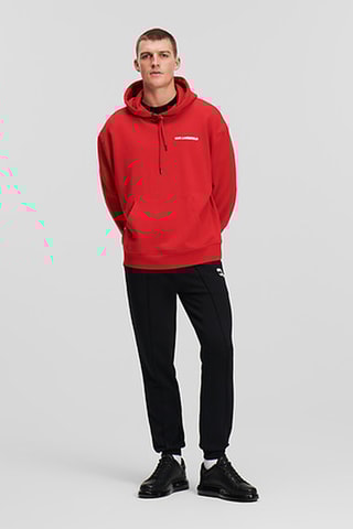 Sweat à capuche en coton biologique - Rouge