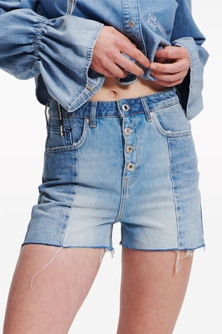 Short en coton biologique - Bleu clair