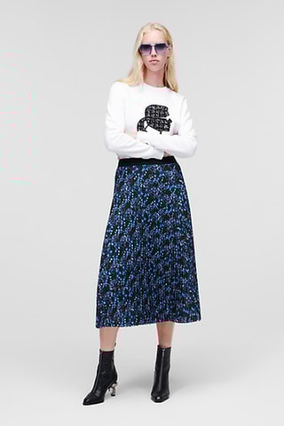 Jupe midi - Bleu foncé