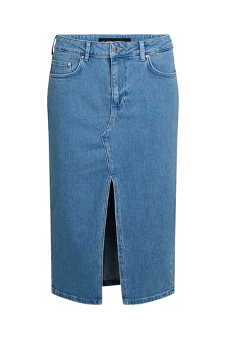 Jupe midi en jean - Bleu