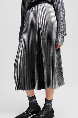 Jupe plissée - Argenté