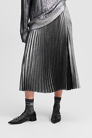 Jupe plissée - Argenté