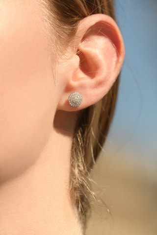 Puces Rina - Or blanc et diamants