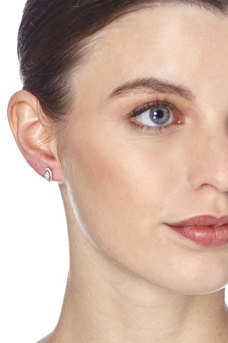 Boucles d'oreilles Feuille de diamants - Or blanc et diamants