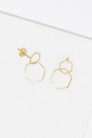 Boucles d'oreilles Quadri Asymétrique - Or jaune