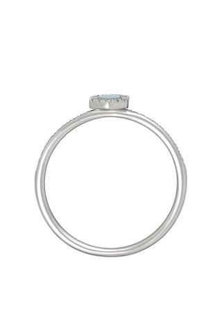 Bague Drymo - Or blanc, diamants et turquoise