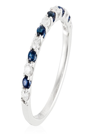 Bague Ecume Bleue - 
Or blanc, saphirs et diamants