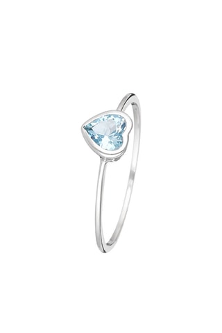 Bague Blue Romance - Or blanc et topaze