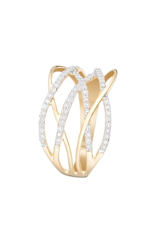 Bague Waves - Or jaune et diamants