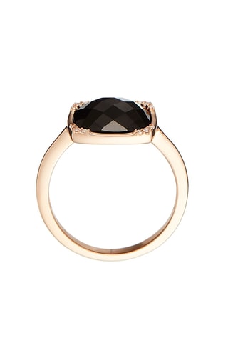 Bague Nais  -  Or rose et onyx et diamants