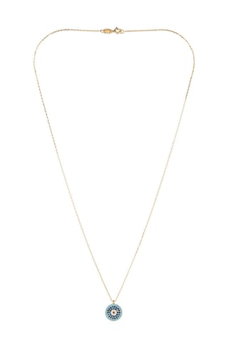 Pendentif Rayon bleu -  Or Jaune