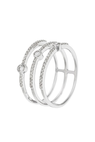 Bague - Or blanc et diamants