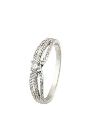 Bague - Or blanc et diamants