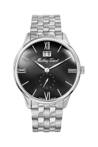 Orologio al quarzo in acciaio Edmond Metal - Argentato e nero