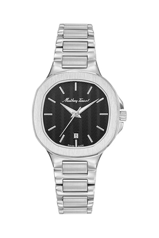 Orologio al quarzo in acciaio 316L Evasion - Argentato e nero