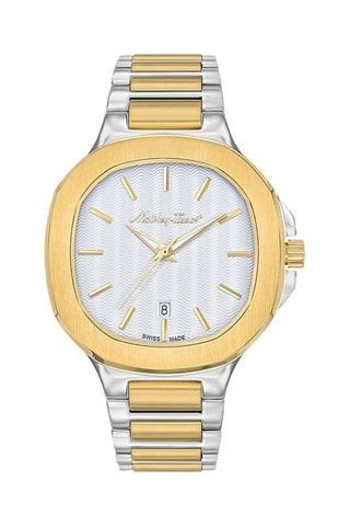 Orologio al quarzo in acciaio Evasion   Argentato e dorato