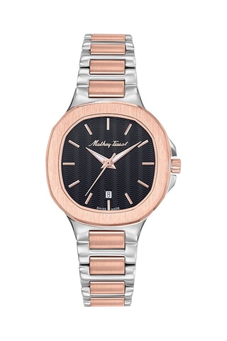 Orologio al quarzo in acciaio 316L Evasion - Argentato e nero