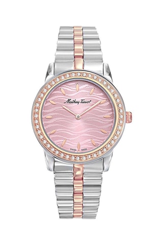 Orologio al quarzo in acciaio Artemis Argentato e dorato rosa