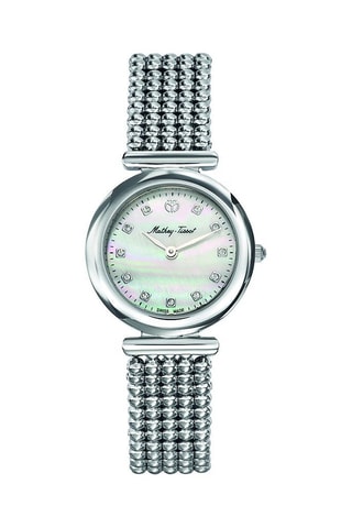 Orologio al quarzo in acciaio e madreperla Allure - Argentato