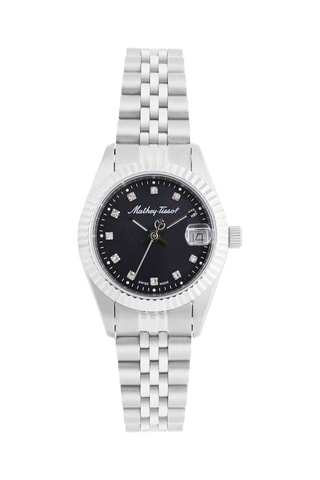 Orologio al quarzo in acciaio Mathy Argentato e nero