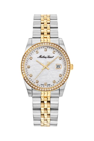 Orologio al quarzo in acciaio Mathy Argentato e dorato