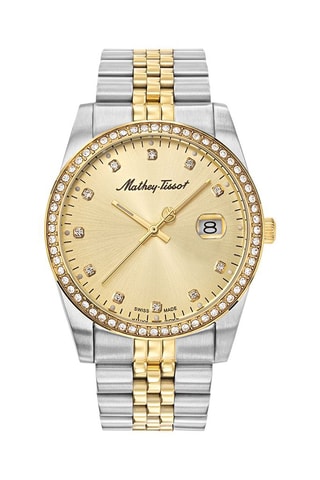 Orologio al quarzo in acciaio Mathy Argentato e dorato