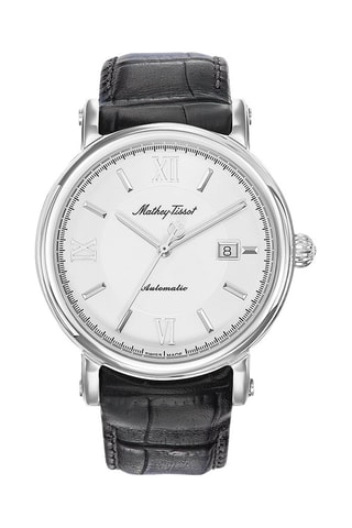 Orologio automatico in pelle Renaissance - Nero e argentato