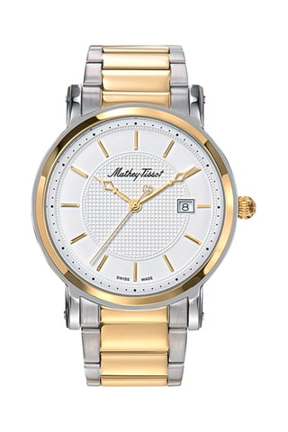 Orologio al quarzo in acciaio City Big Argentato e bianco