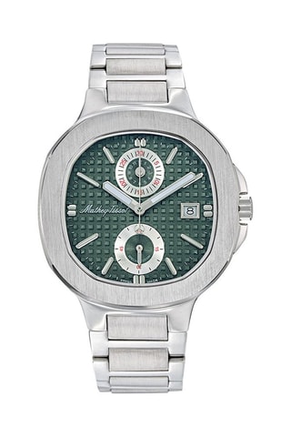 Orologio al quarzo in acciaio Ronda Grigio e verde